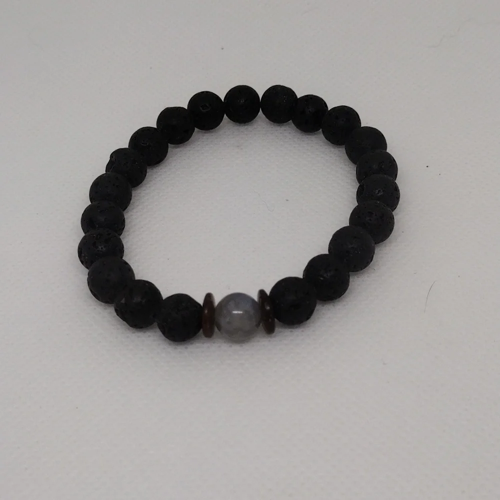 Black Beaded Bracelet – NWT, Mens One Size Fits most